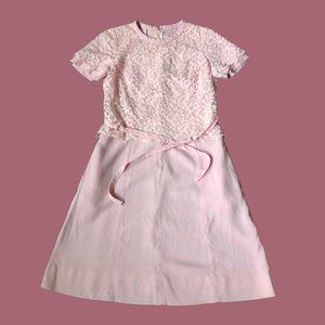 Vintage Lacy Pink 60s Mini Dress